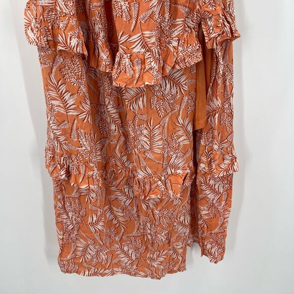 LUSH Dress Strapless Size Medium Maxi Ruffle Tiered Boutique Tropical Beach NWT - Picture 10 of 14